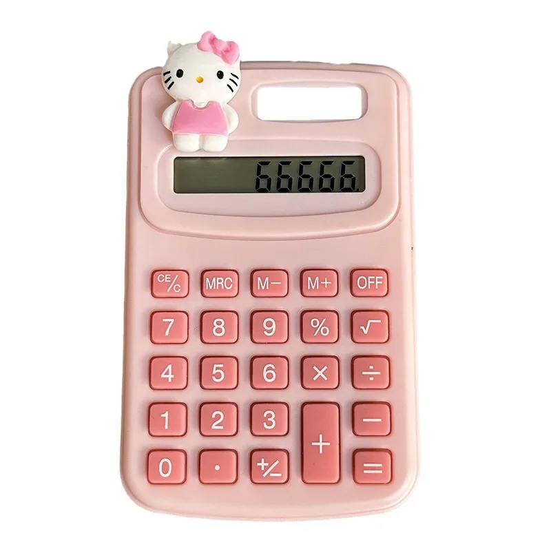 Cute Mini Portable Calculator – Kawaii Cartoon Pocket Calculator for Students Office, 8-Digit Small Novelty Desk Calculator with High Aesthetic Design
